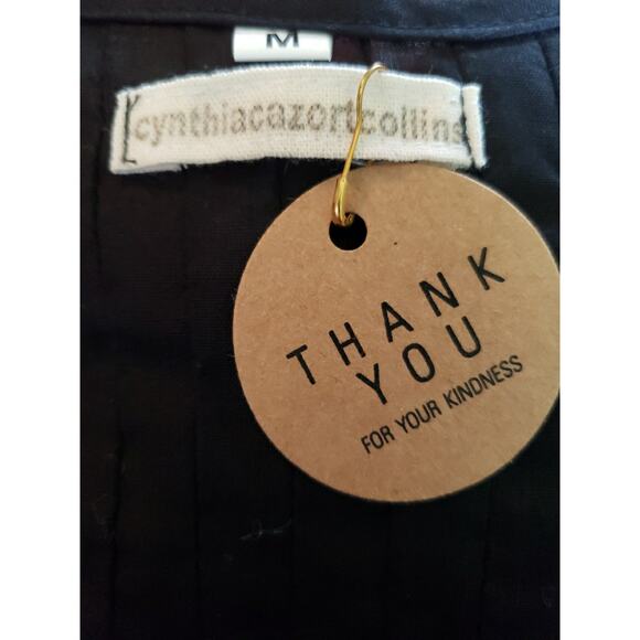 Cynthia Cazort Collins Resort Dress Lace Pattern Long Black Sz M Medium (V5 - Picture 4 of 4